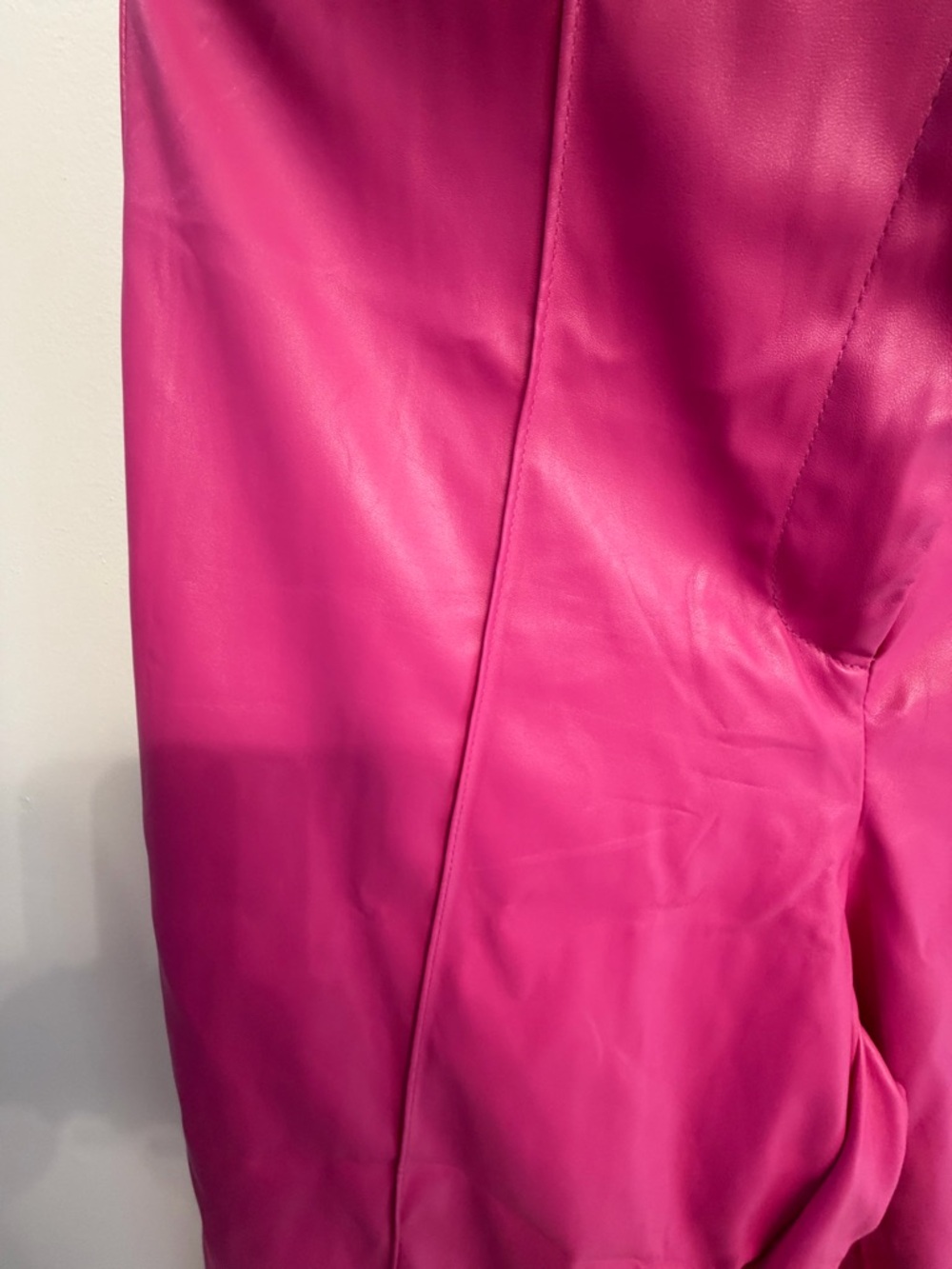 Women’s Split Hem PU Leather Flare Leg Pants Size XL - Picture 3 of 5